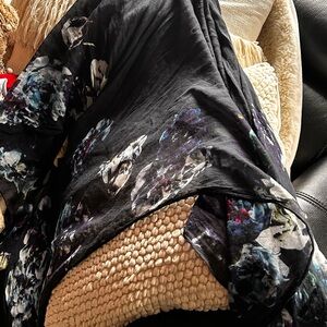 A vibrant blue  Floral scarf